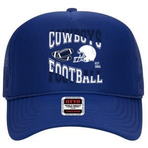 Cowboys Football Est 1960 High Crown Mesh Back Trucker Hat