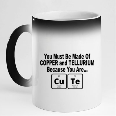 Cute Funny Element Copper Tellurium 11oz Black Color Changing Mug