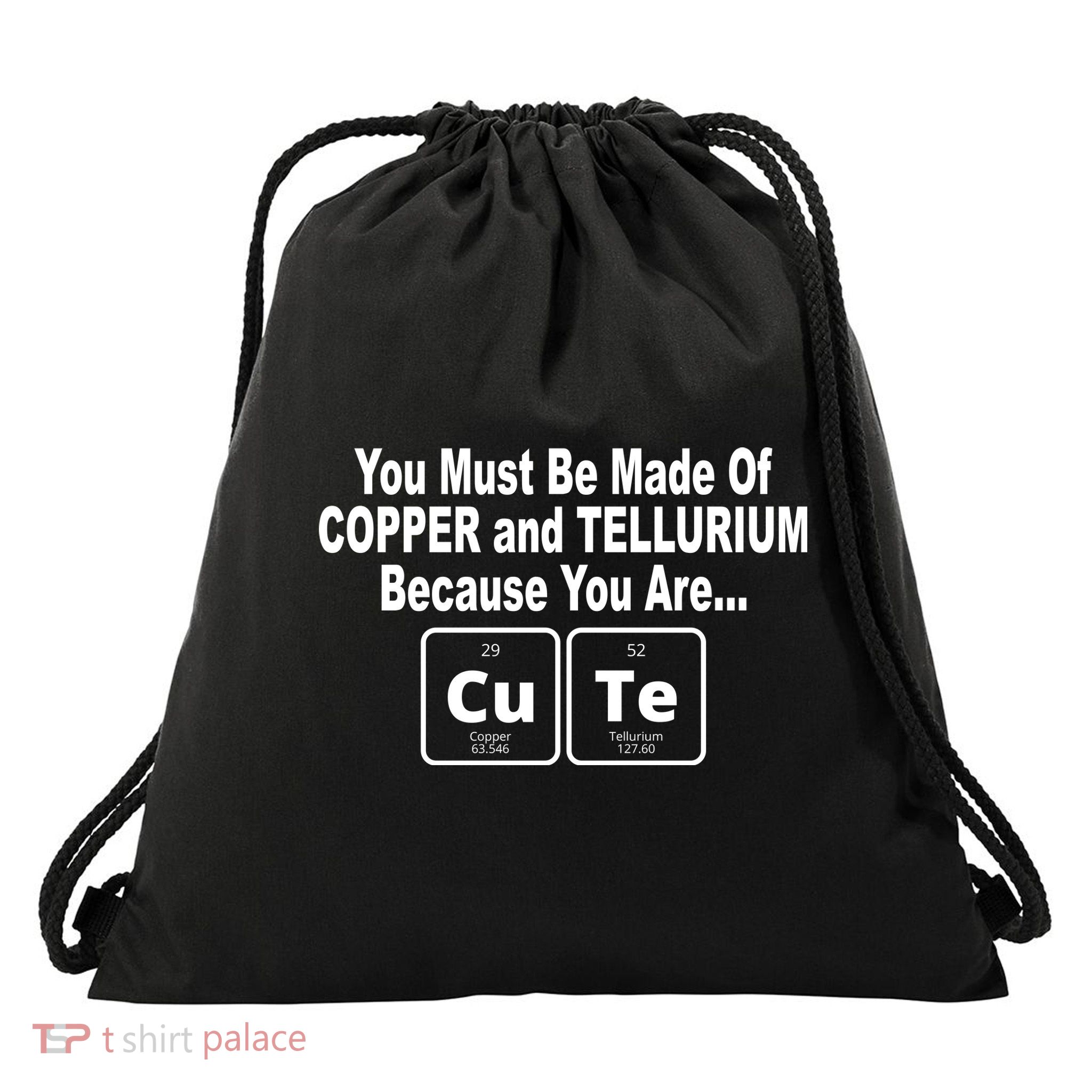 Cute Funny Element Copper Tellurium Drawstring Bag