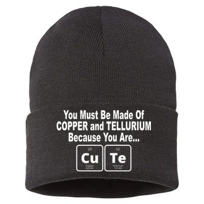 Cute Funny Element Copper Tellurium Sustainable Knit Beanie