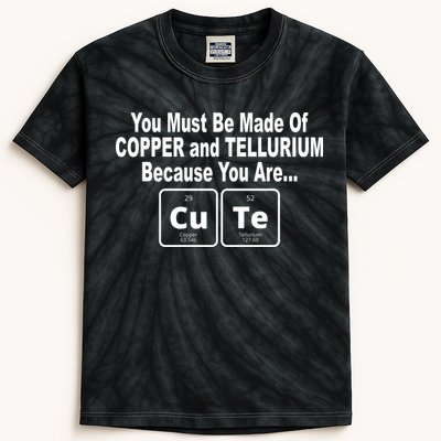 Cute Funny Element Copper Tellurium Kids Tie-Dye T-Shirt