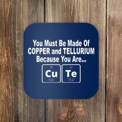 Cute Funny Element Copper Tellurium Coaster