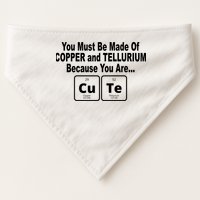 Cute Funny Element Copper Tellurium USA-Made Doggie Bandana
