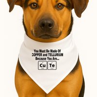 Cute Funny Element Copper Tellurium USA-Made Doggie Bandana