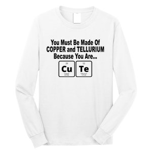 Cute Funny Element Copper Tellurium Long Sleeve Shirt