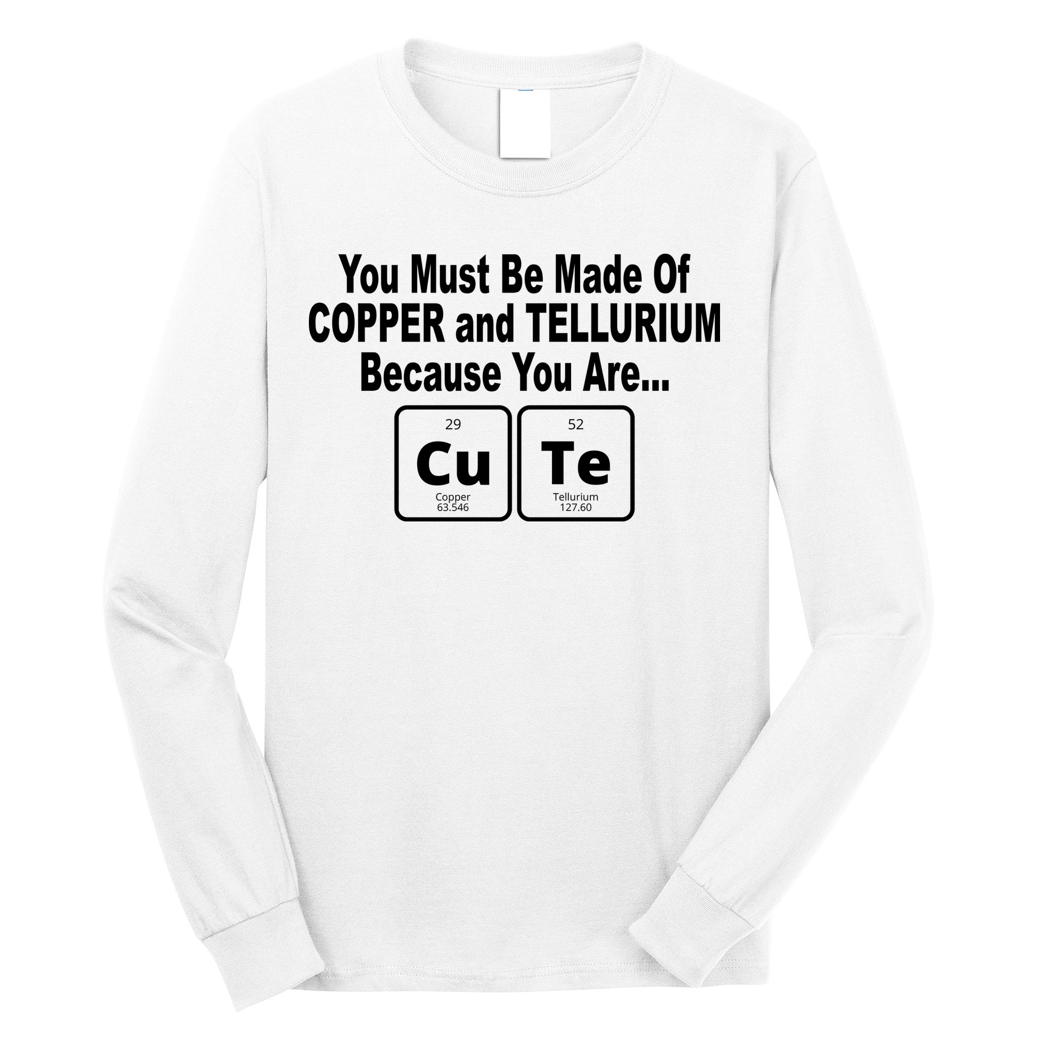 Cute Funny Element Copper Tellurium Long Sleeve Shirt