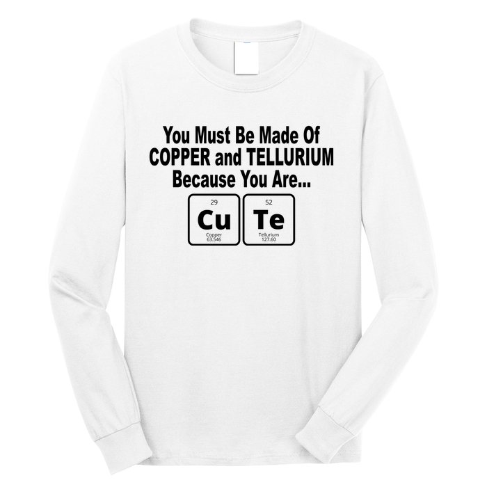 Cute Funny Element Copper Tellurium Long Sleeve Shirt