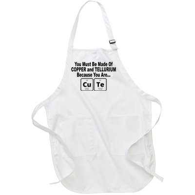 Cute Funny Element Copper Tellurium Full-Length Apron With Pockets