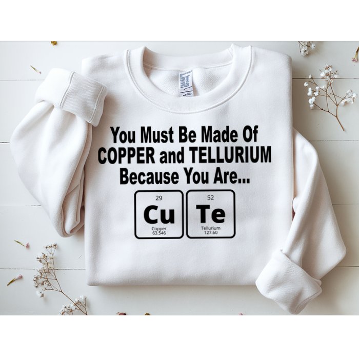 Cute Funny Element Copper Tellurium Sweatshirt