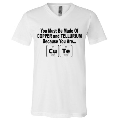 Cute Funny Element Copper Tellurium V-Neck T-Shirt