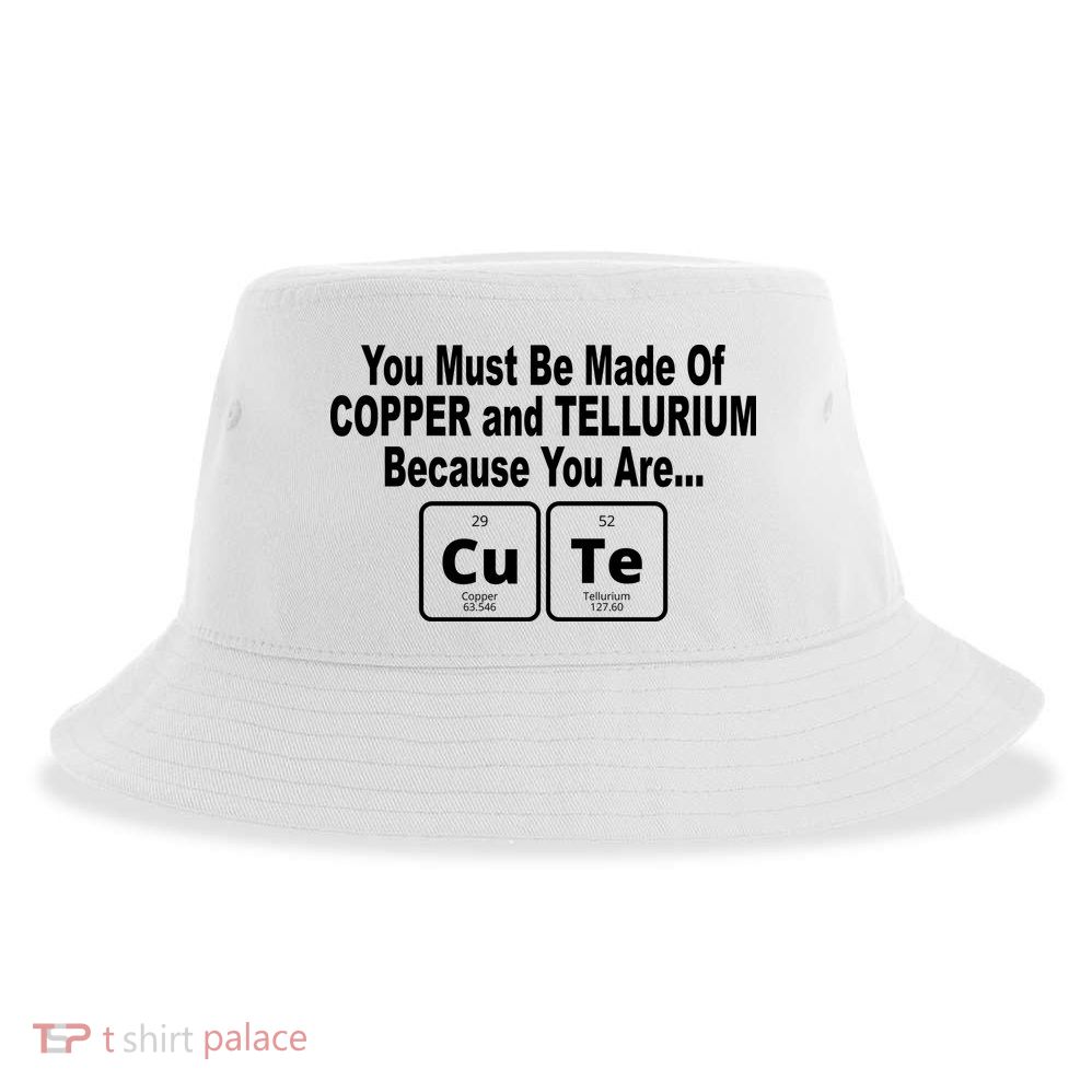 Cute Funny Element Copper Tellurium Sustainable Bucket Hat