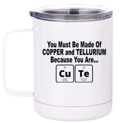 Cute Funny Element Copper Tellurium 12 oz Stainless Steel Tumbler Cup