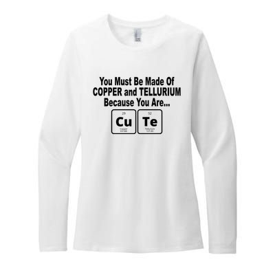 Cute Funny Element Copper Tellurium Womens CVC Long Sleeve Shirt