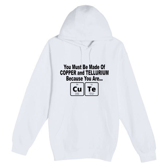 Cute Funny Element Copper Tellurium Premium Pullover Hoodie