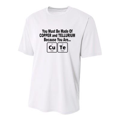 Cute Funny Element Copper Tellurium Youth Performance Sprint T-Shirt