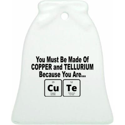 Cute Funny Element Copper Tellurium Ceramic Bell Ornament