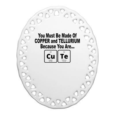 Cute Funny Element Copper Tellurium Ceramic Oval Ornament