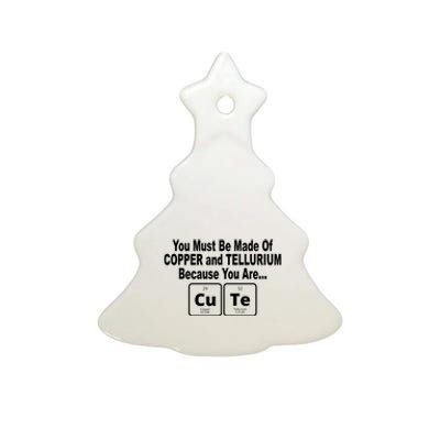 Cute Funny Element Copper Tellurium Ceramic Tree Ornament