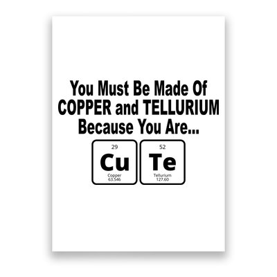 Cute Funny Element Copper Tellurium Poster