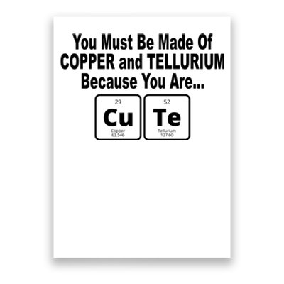 Cute Funny Element Copper Tellurium Poster