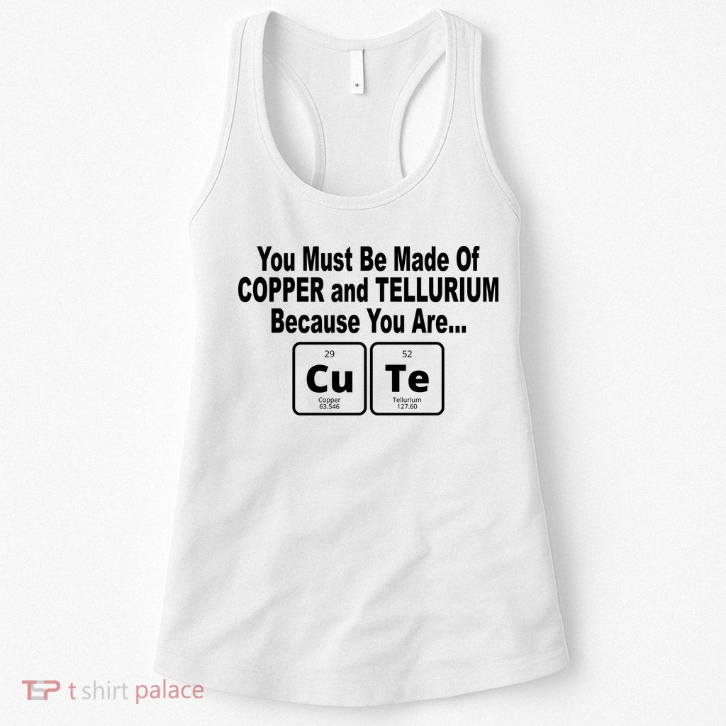 Cute Funny Element Copper Tellurium Womens Tank Top