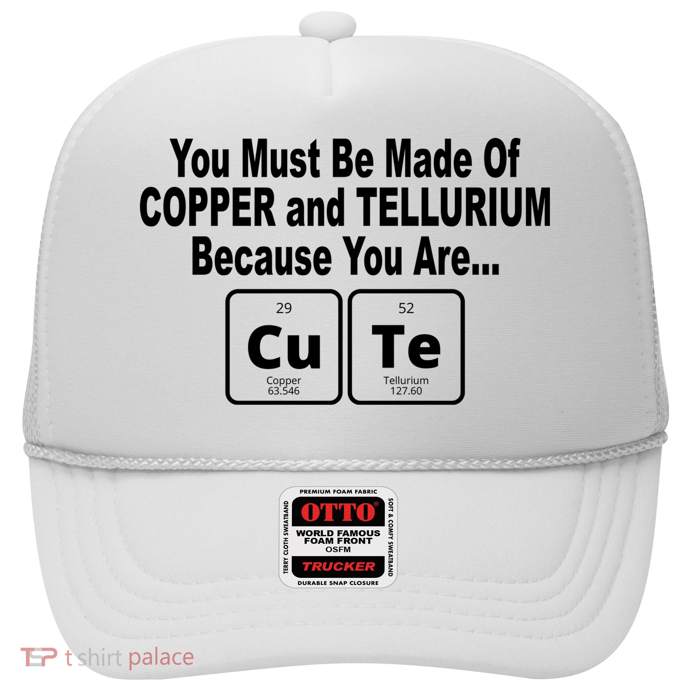 Cute Funny Element Copper Tellurium Trucker Hat