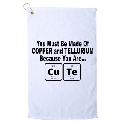Cute Funny Element Copper Tellurium Golf Towel