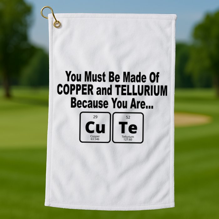 Cute Funny Element Copper Tellurium Golf Towel