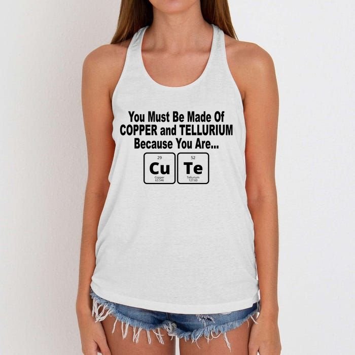 Cute Funny Element Copper Tellurium Women's Knotted Racerback Tank