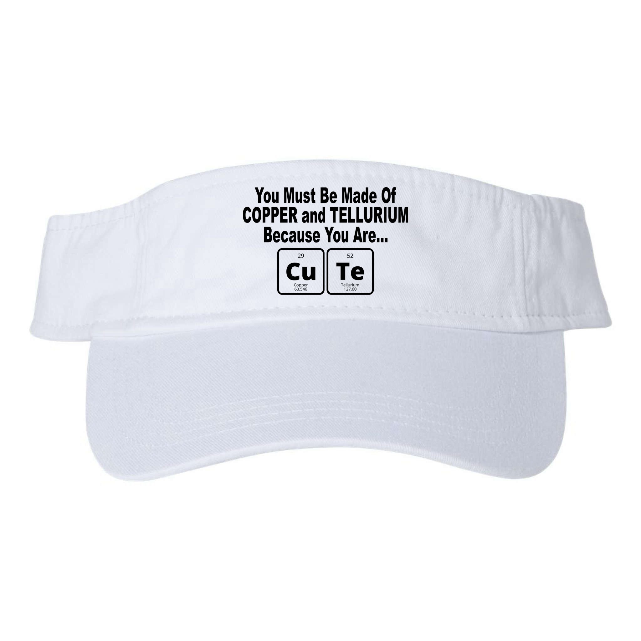 Cute Funny Element Copper Tellurium Visor