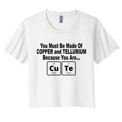 Cute Funny Element Copper Tellurium Crop Top