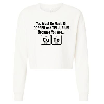 Cute Funny Element Copper Tellurium Cropped Pullover Crew
