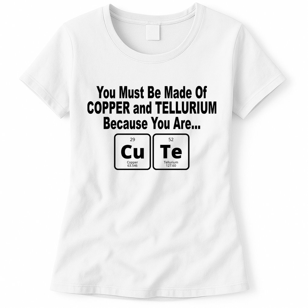 Cute Funny Element Copper Tellurium Womens T-Shirt