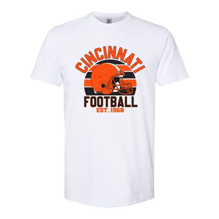 Cincinnati Football Est 1968 Team Supporter Softstyle CVC T-Shirt