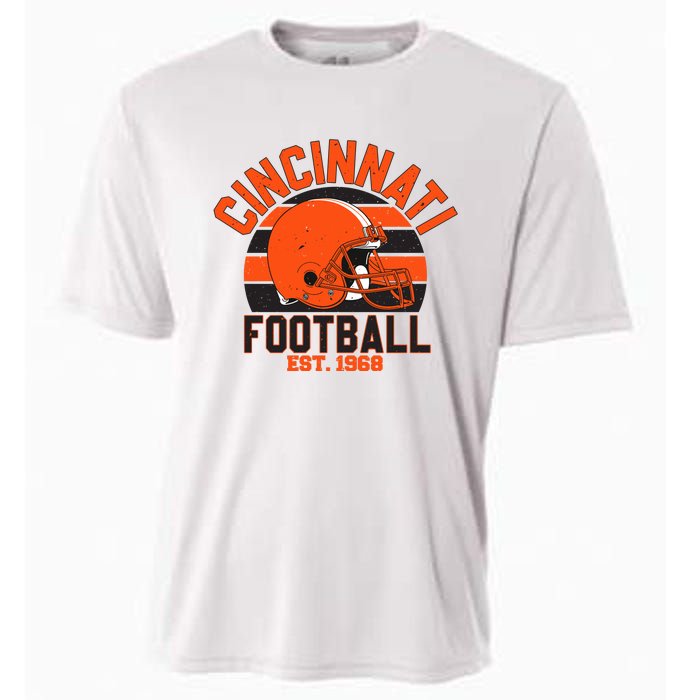 Cincinnati Football Est 1968 Team Supporter Cooling Performance Crew T-Shirt