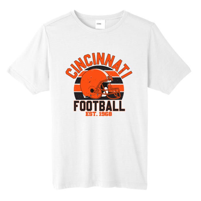 Cincinnati Football Est 1968 Team Supporter Tall Fusion ChromaSoft Performance T-Shirt