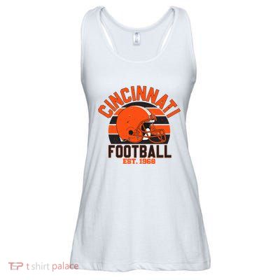 Cincinnati Football Est 1968 Team Supporter Ladies Essential Flowy Tank