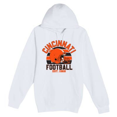 Cincinnati Football Est 1968 Team Supporter Premium Pullover Hoodie