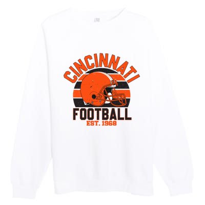 Cincinnati Football Est 1968 Team Supporter Premium Crewneck Sweatshirt