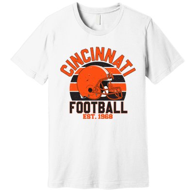 Cincinnati Football Est 1968 Team Supporter Premium T-Shirt