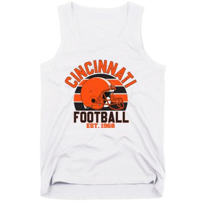 Cincinnati Football Est 1968 Team Supporter Tank Top