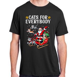 Cats For Everybody Christmas Cat Funny Xmas Women Santa Adult ChromaSoft Performance T-Shirt