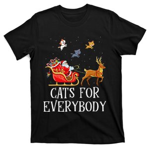 Cats For Everybody Christmas Cat Lover Santa Xmas Pajama  T-Shirt