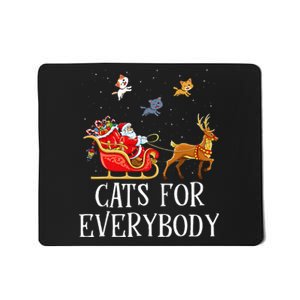 Cats For Everybody Christmas Cat Lover Santa Xmas Pajama  Mousepad