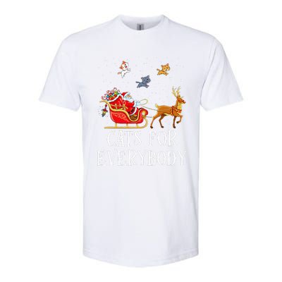 Cats For Everybody Christmas Cat Lover Santa Xmas Pajama  Softstyle CVC T-Shirt