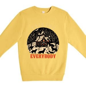 Cats For Everybody Cat Christmas Ugly Christmas Cute Gift Premium Crewneck Sweatshirt