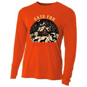 Cats For Everybody Cat Christmas Ugly Christmas Cute Gift Cooling Performance Long Sleeve Crew