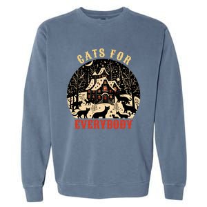 Cats For Everybody Cat Christmas Ugly Christmas Cute Gift Garment-Dyed Sweatshirt