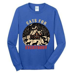 Cats For Everybody Cat Christmas Ugly Christmas Cute Gift Tall Long Sleeve T-Shirt