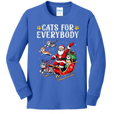 Cats For Everybody Christmas Cat Kids Long Sleeve Shirt